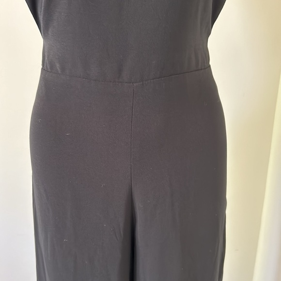 SOLACE LONDON Sterling Jumpsuit Black Criss Cross Back Zip Closure Chic Sz 4 - Picture 5 of 12